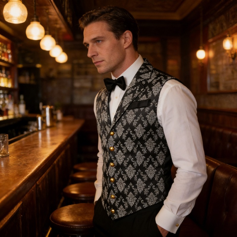 Men'S Formal Wear Waistcoat - Slim Fit Vest British Retro Style