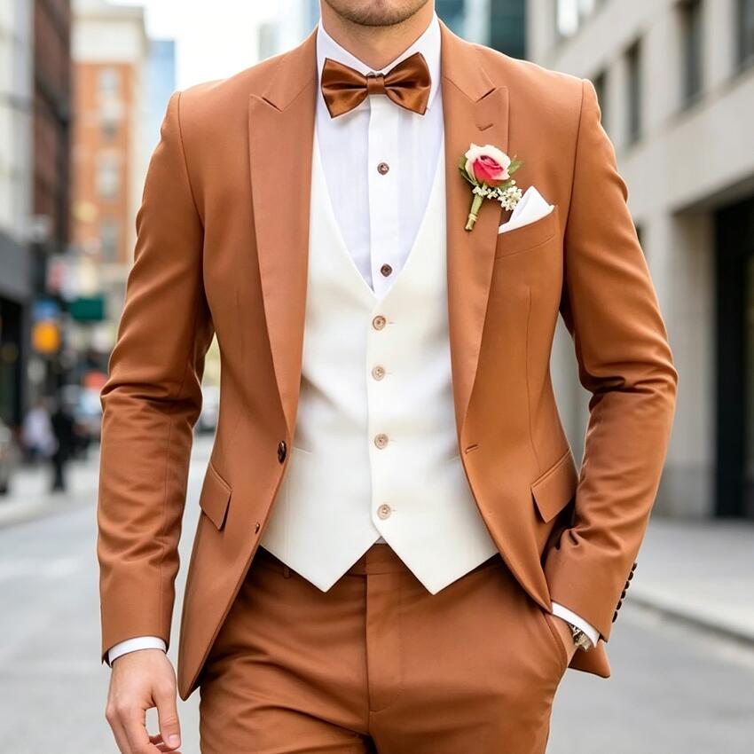 Men'S Formal Wear Waistcoat - New Classic 3 Piece Men's Suits