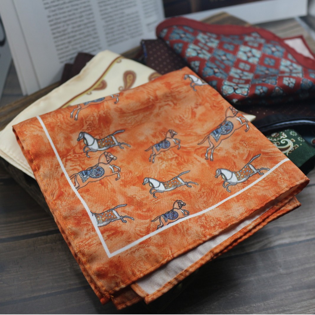 Formal Wear Men H&M - Vintage Print Pocket Square Men's Formal