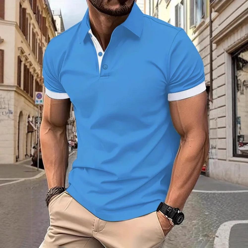 Men'S Polo Formal Wear - Men Tops Lapel Short Sleeve Casual