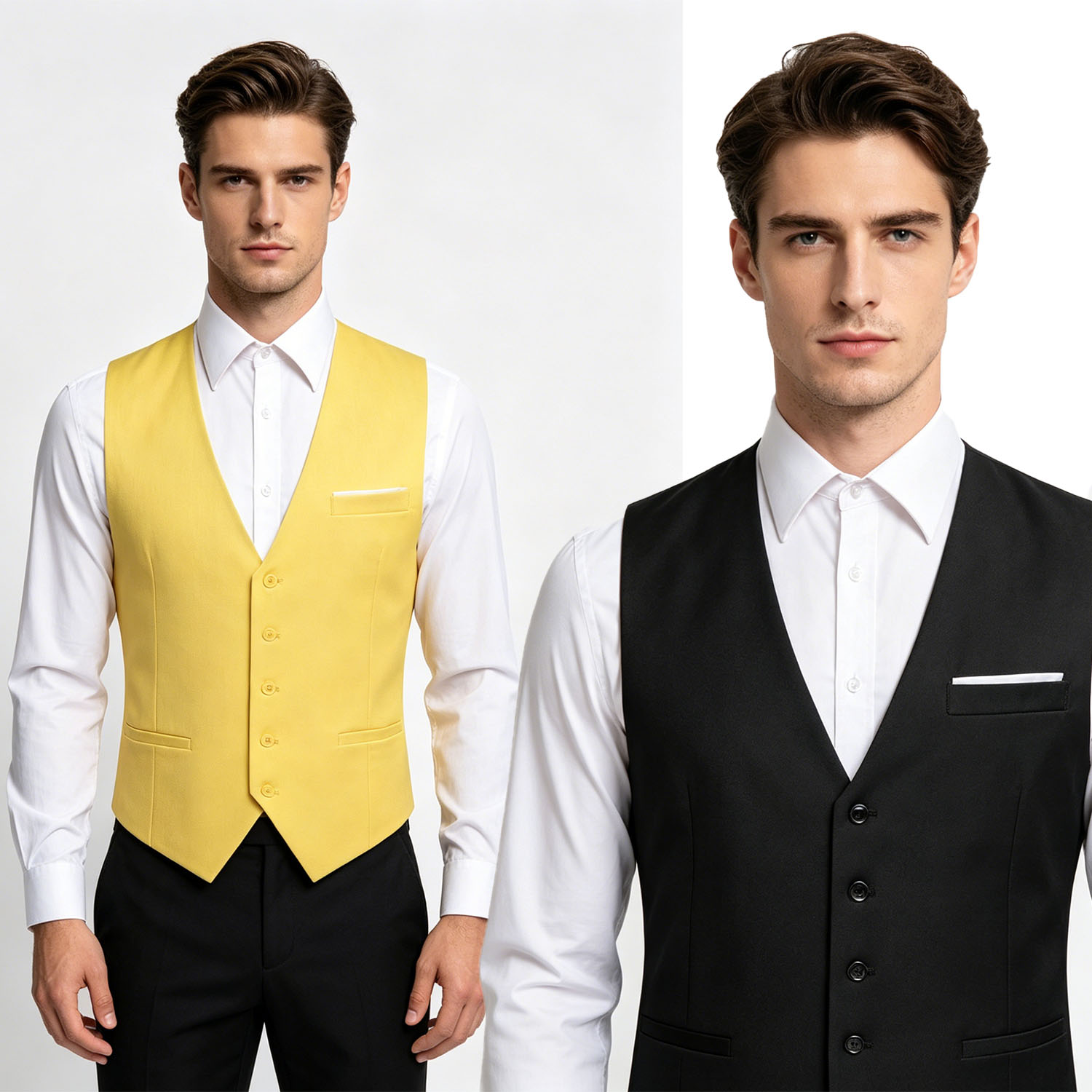 Men'S Formal Wear Waistcoat - Men's Formal Suit Vest, Solid Color