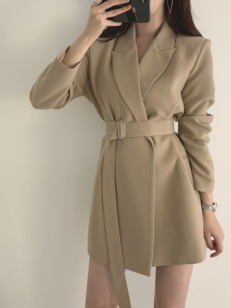 Men'S Formal Wear Belt - Spring Solid Color Mid Long Suit