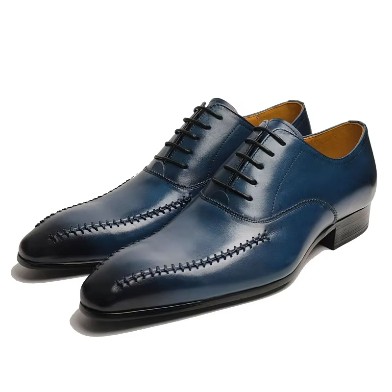 Men Formal Wear Fashion - High-end luxury Men's Genuine Leather Dress