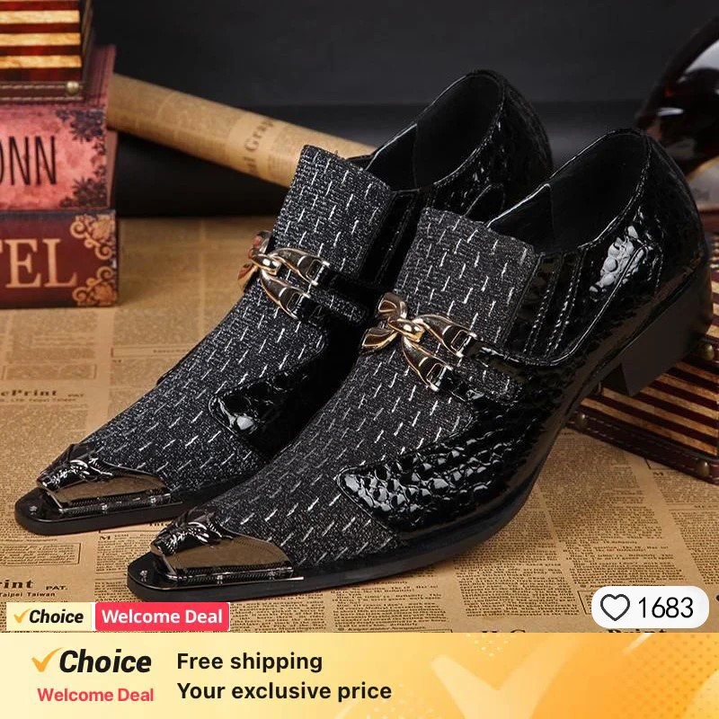 Men'S Formal Wear - Spring and Autumn Crocodile Lines Metal