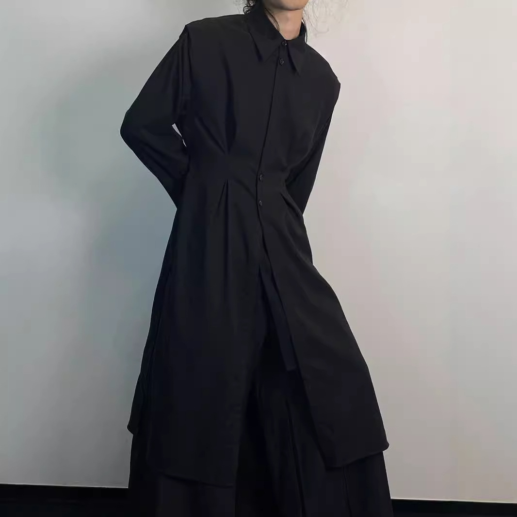 Y2K Gothic Trench Coat Men Dar - đánh giá và giá Men'S Formal Wear Belt