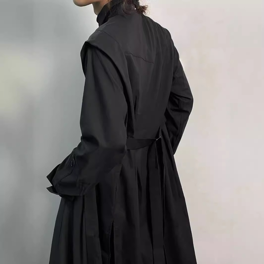 Y2K Gothic Trench Coat Men Dar - đánh giá và giá Men'S Formal Wear Belt