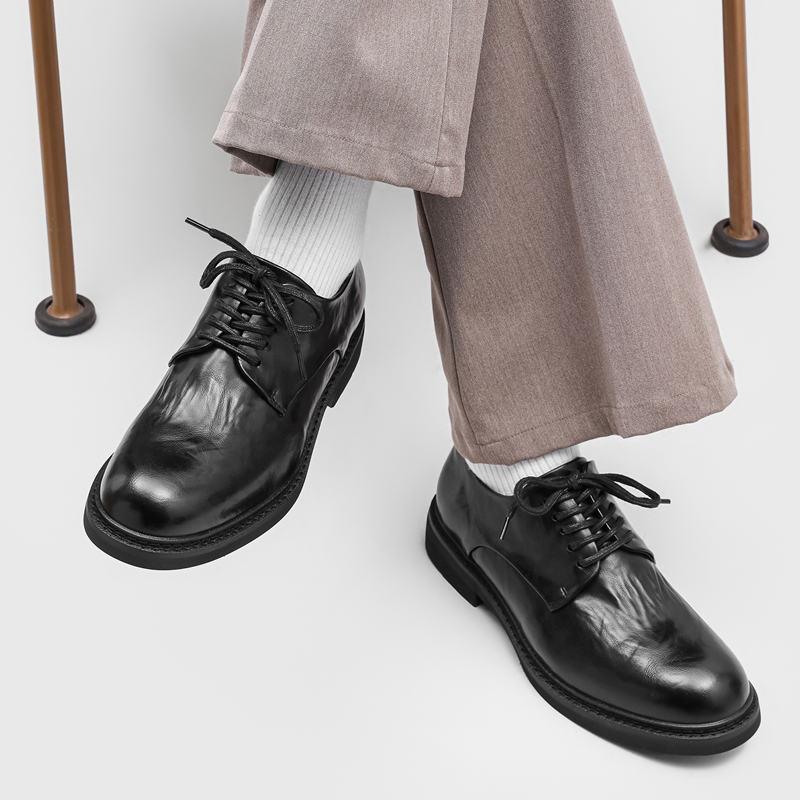 Light Luxury Pleated Men Derby - đánh giá và giá Formal Wear Men H&M