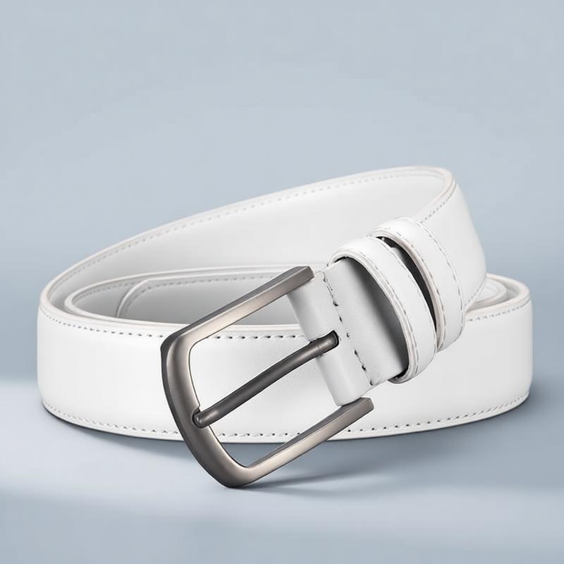 Men's Formal Belt, Solid White - đánh giá và giá Men'S Formal Wear Belt
