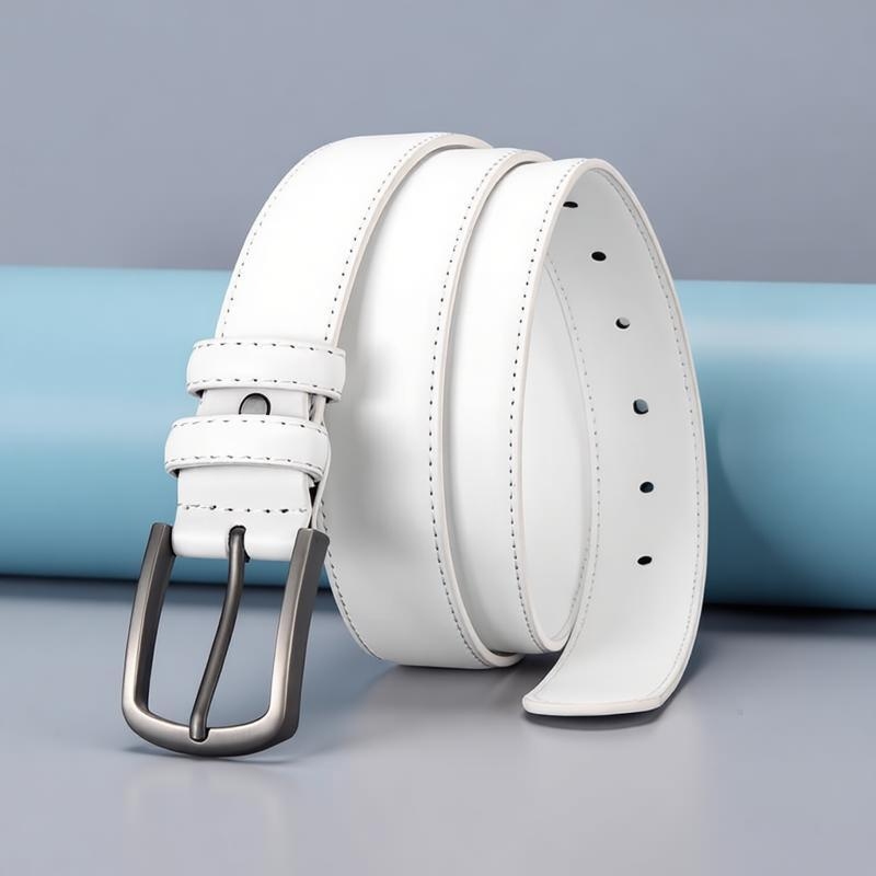 Men's Formal Belt, Solid White - đánh giá và giá Men'S Formal Wear Belt