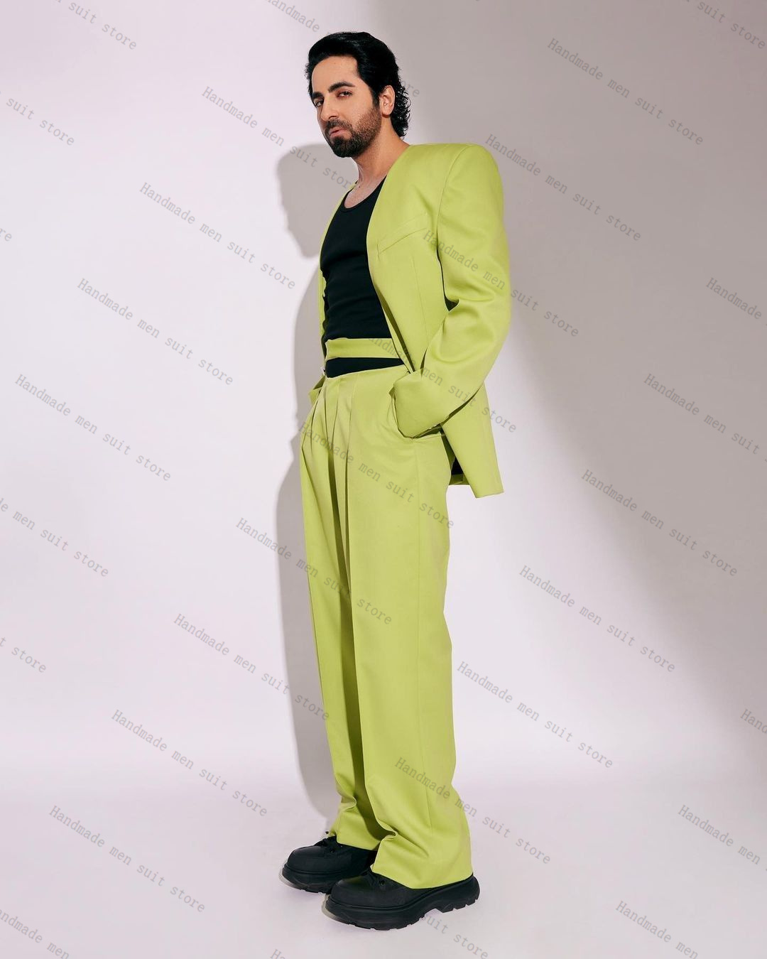Fashion Green Men Suit Set 2 P - đánh giá và giá Men'S Formal Wear Belt