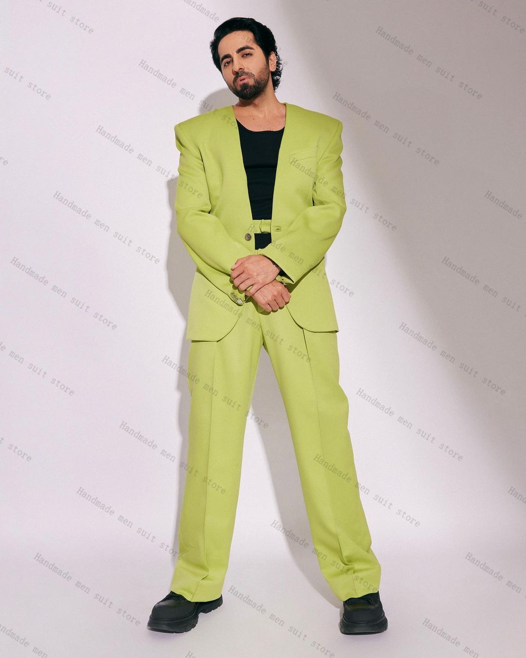 Fashion Green Men Suit Set 2 P - đánh giá và giá Men'S Formal Wear Belt