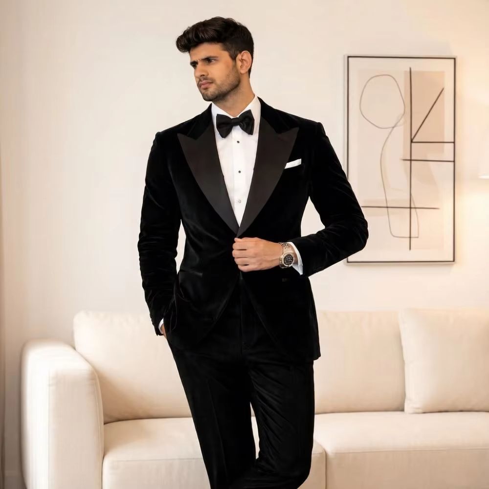 Velvet Suits for Men Slim Fit  - đánh giá và giá Men Formal Wear Fashion