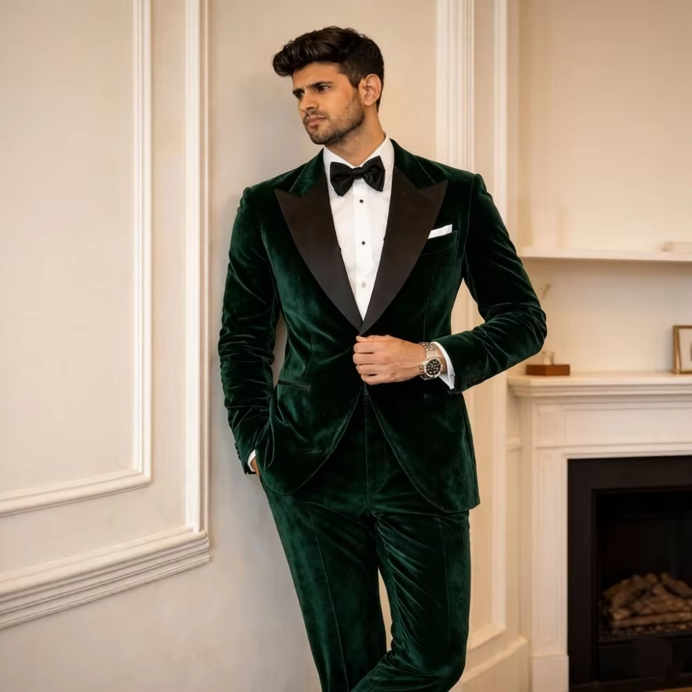 Velvet Suits for Men Slim Fit  - đánh giá và giá Men Formal Wear Fashion