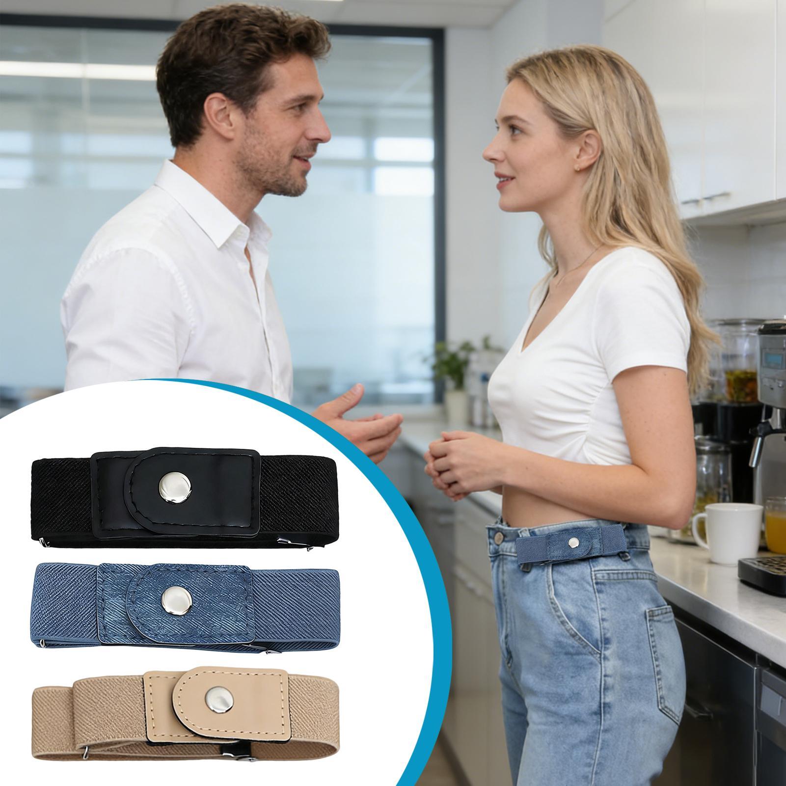 1 Pair No Buckle Belt Women El - đánh giá và giá Men'S Formal Wear Belt