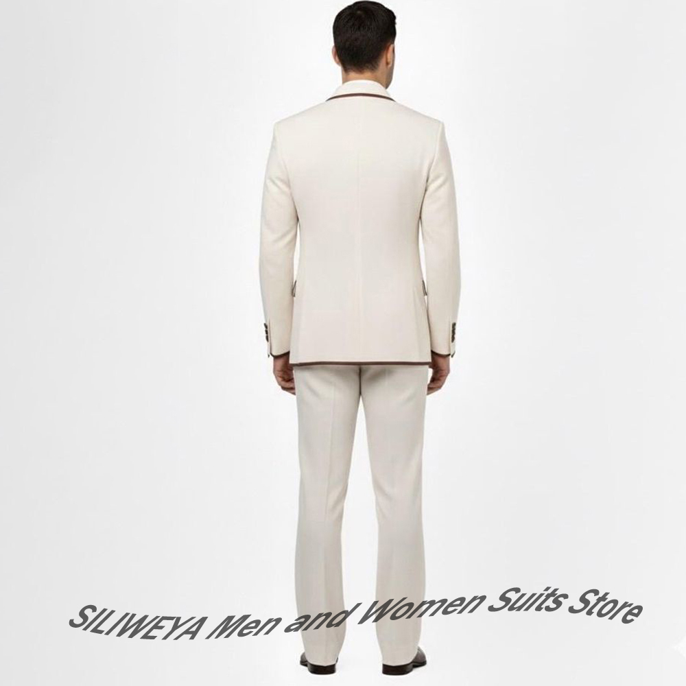 Stylish Men's Double-Breasted  - đánh giá và giá Men Formal Wear Brown