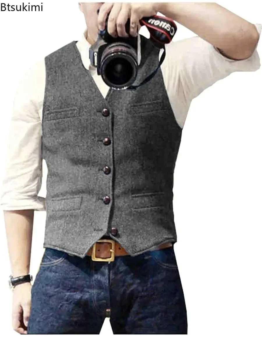 2026 Men's Vintage V Neck Suit - đánh giá và giá Men'S Formal Wear Waistcoat