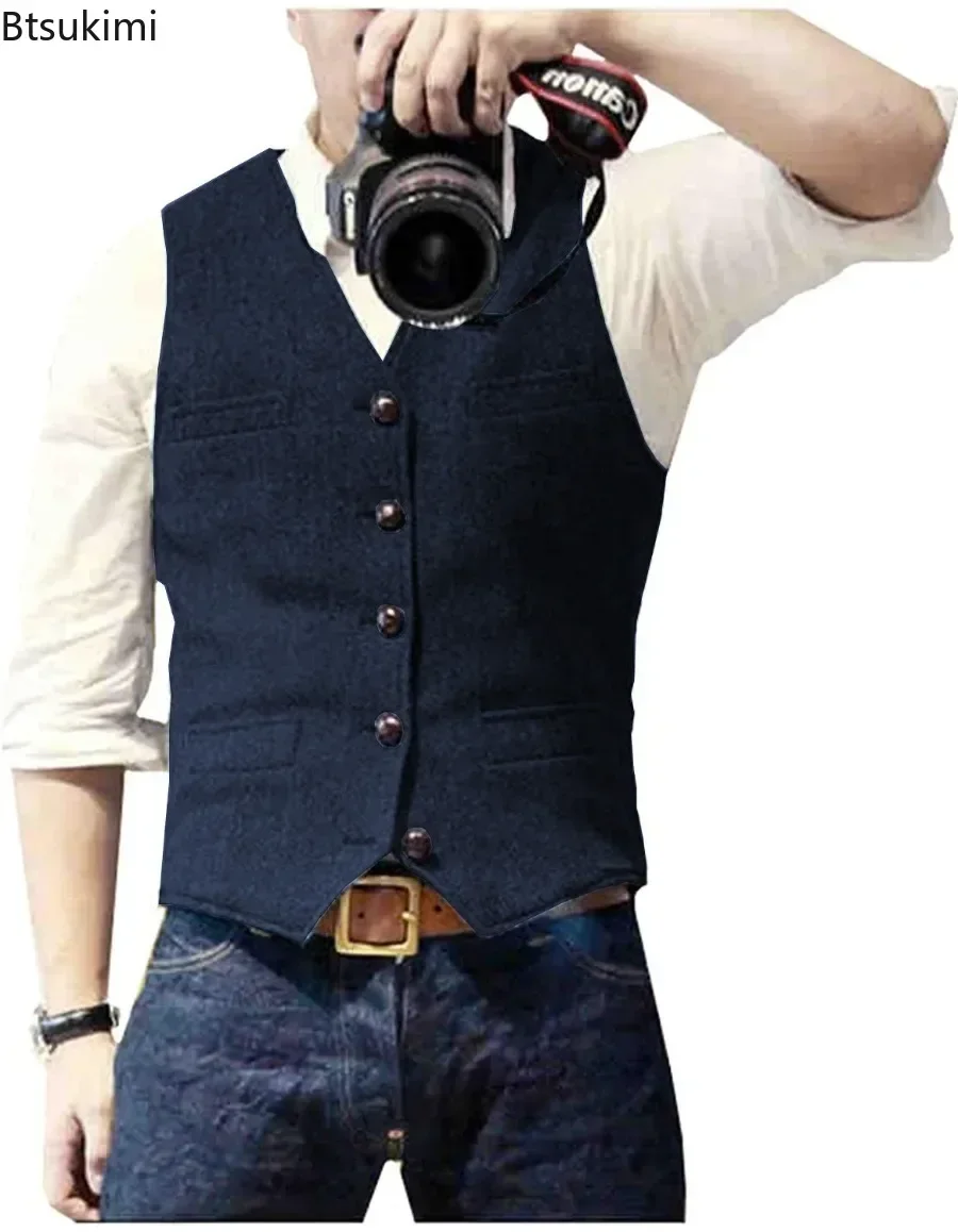 2026 Men's Vintage V Neck Suit - đánh giá và giá Men'S Formal Wear Waistcoat