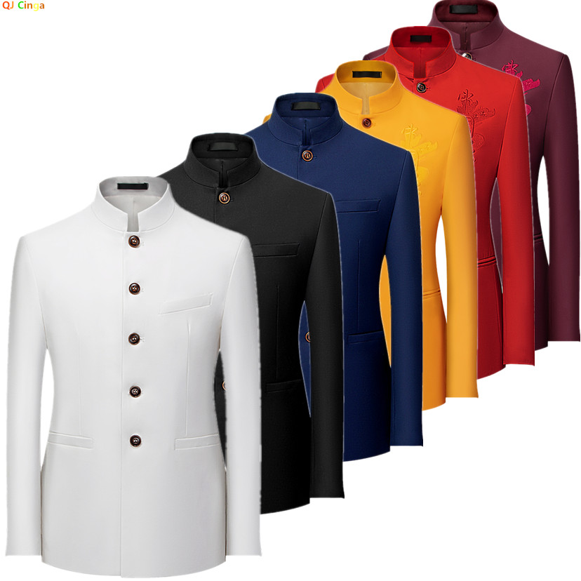 2026 Men's Chinese Style Long  - đánh giá và giá Men Formal Wear Red