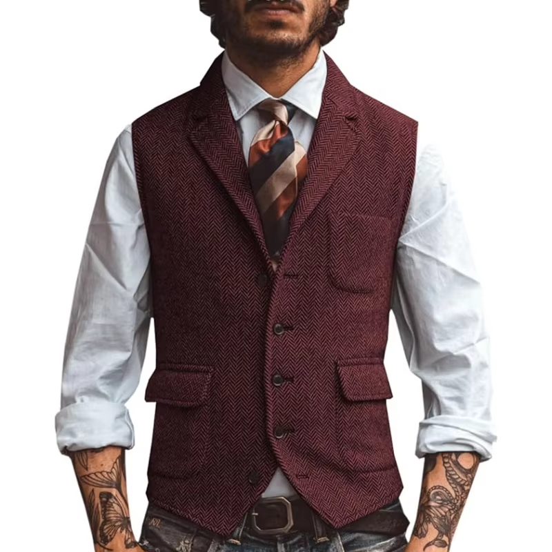 Retro Tweed Men's Vest Herring - đánh giá và giá Men'S Formal Wear Waistcoat