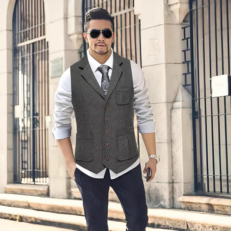 Men's Herringbone Tweed Suit V - đánh giá và giá Men'S Formal Wear Waistcoat