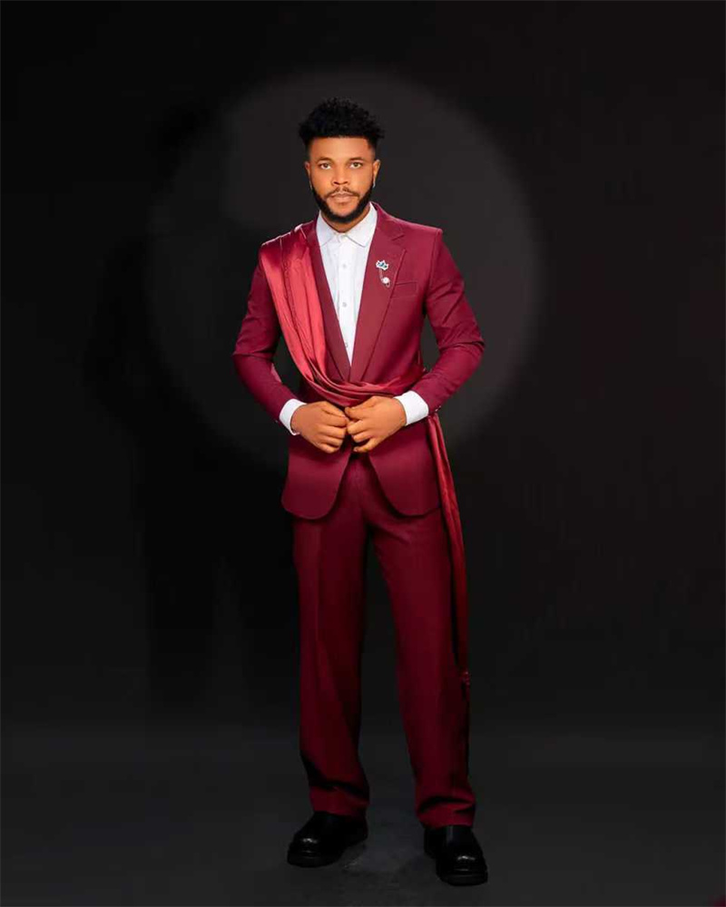 Red Men Suit Set 2 Pcs Blazer+ - đánh giá và giá Men Formal Wear Red