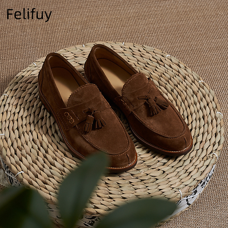 New Brown Men Flat Loafers Cow - đánh giá và giá Men Formal Wear Brown