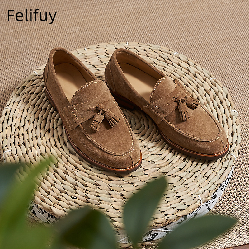 New Brown Men Flat Loafers Cow - đánh giá và giá Men Formal Wear Brown