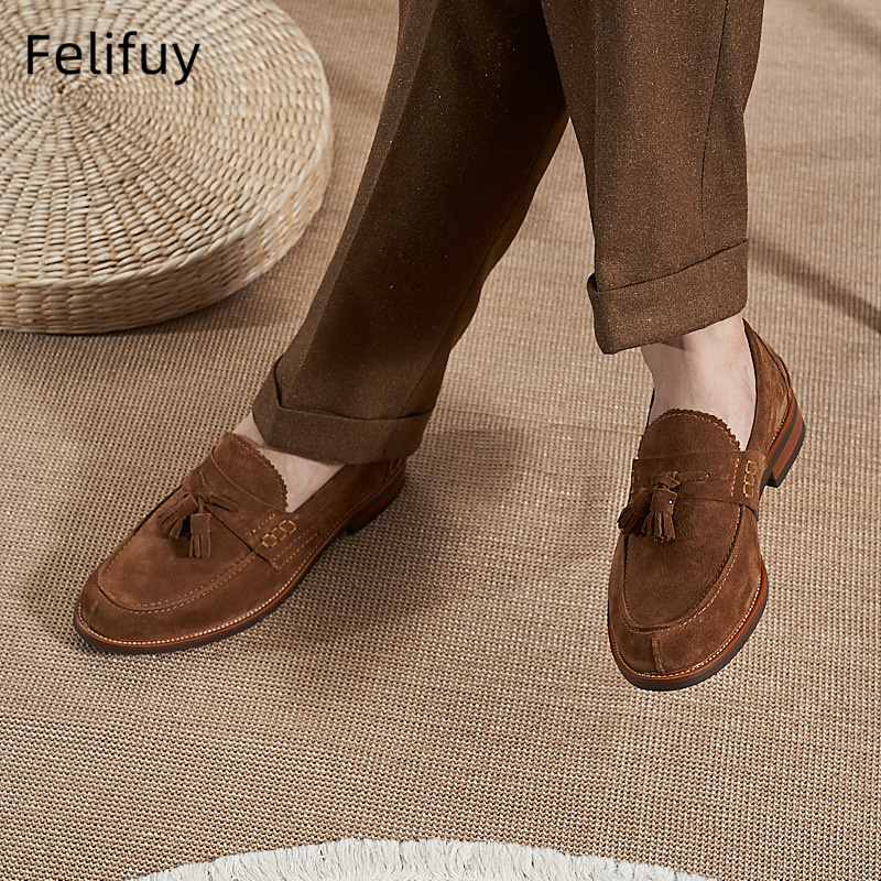 New Brown Men Flat Loafers Cow - đánh giá và giá Men Formal Wear Brown
