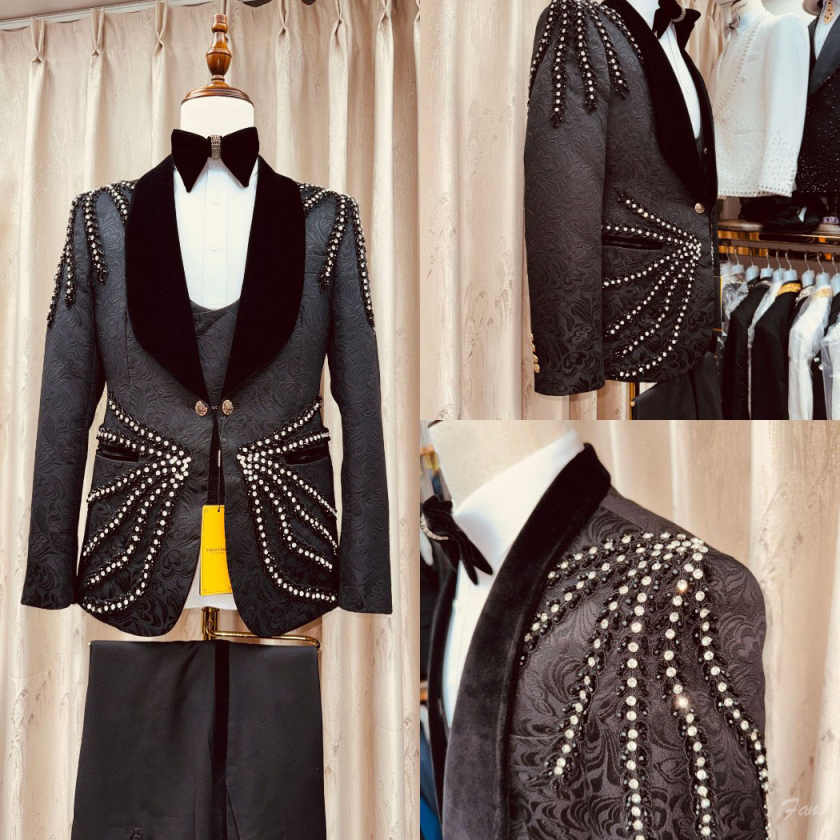 Gorgeous Crystal Tassel Men Su - đánh giá và giá Men'S Formal Wear Waistcoat