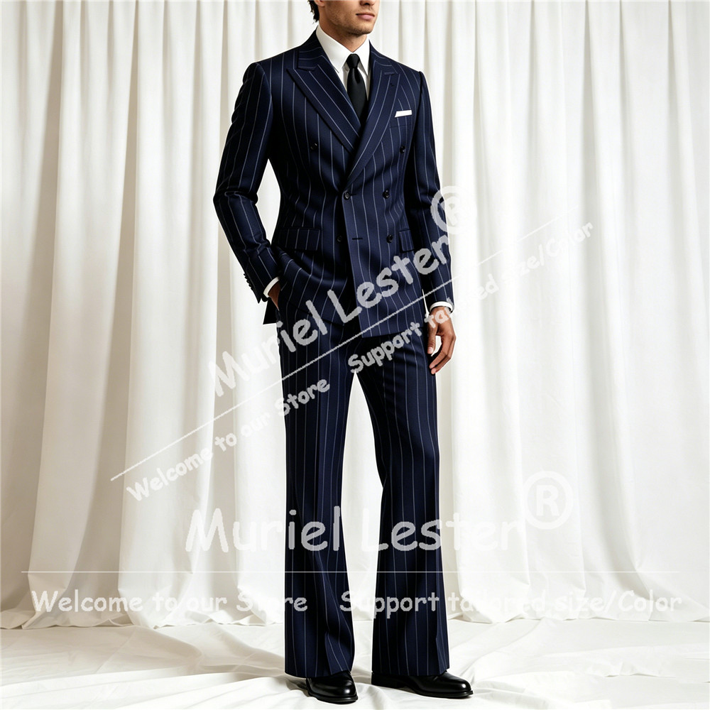 Elegant Stripes Suit Men 2 Pie - đánh giá và giá Men'S Formal Wear