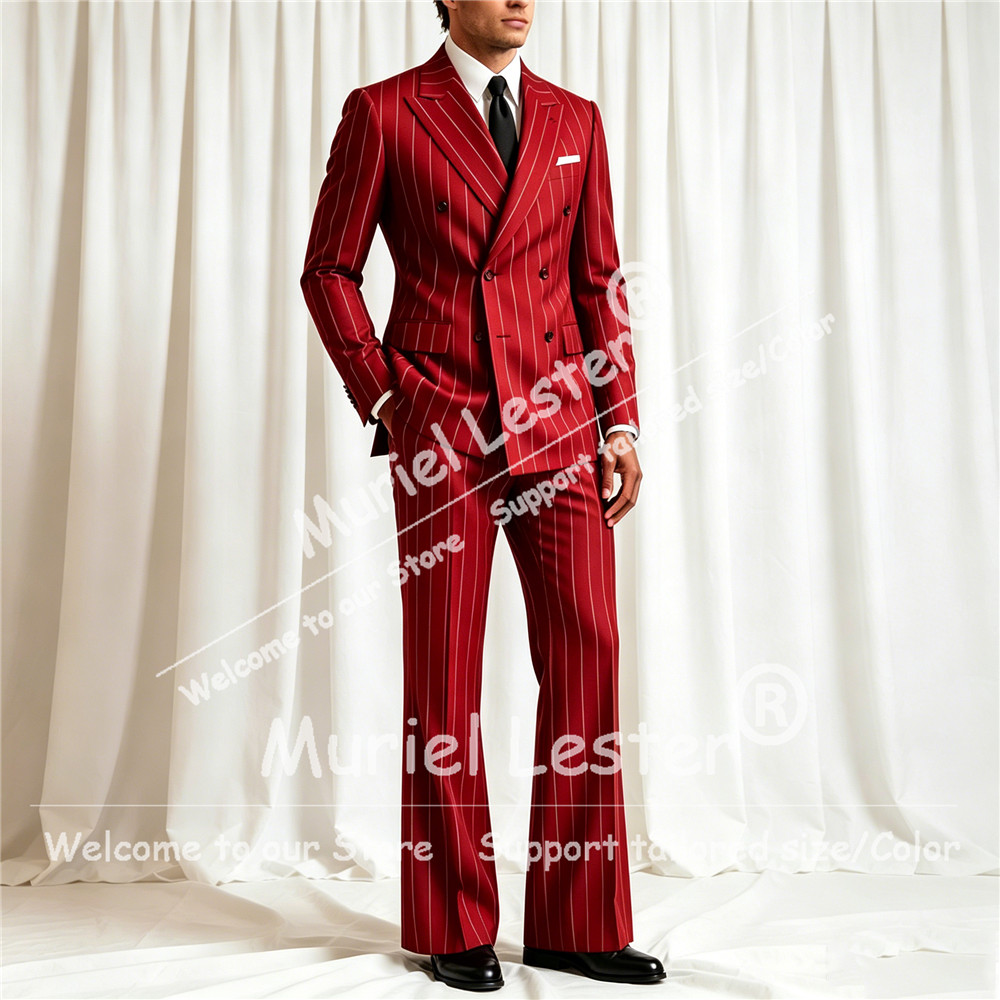 Elegant Stripes Suit Men 2 Pie - đánh giá và giá Men'S Formal Wear