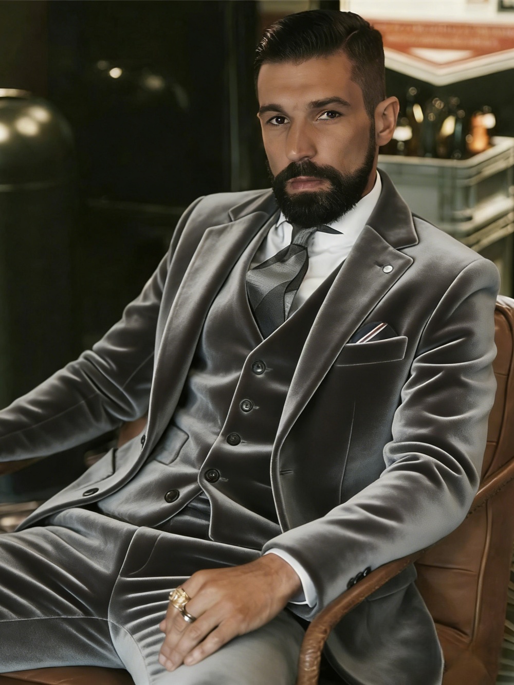 Men's Velvet Suits 3 Pieces Da - đánh giá và giá Men Formal Wear Outfits