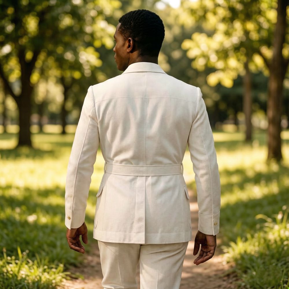 Mens Off White Linen Safari Su - đánh giá và giá Men'S Formal Wear Belt